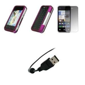  Motorola Backflip MB300   Premium Purple Rubberized Snap 
