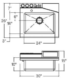 JULIEN Worktop Classic 30x26x15 Kitchen Sink   0451  