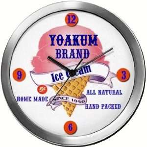 YOAKUM 14 Inch Ice Cream Metal Clock Quartz Movement 