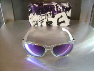 NEW Oakley SOLD OUT JUPITER Sunglasses Clear Frame/Violet Iridium 