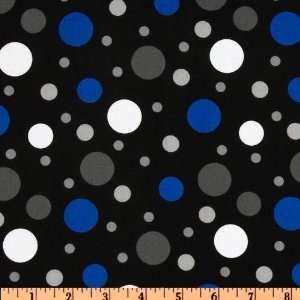  44 Wide Contempo Dots Mixer Dot Blue/Black Fabric By The 