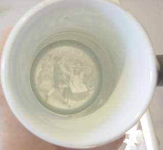 Antique German Porcelain Lidded 1/2 L Beer Stein Lithopane Lithophane 