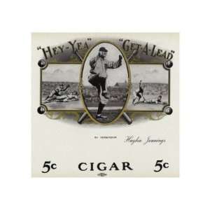  Hey Yea Get A Lead Brand Cigar Box Label, Baseball Premium 