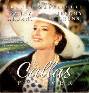 CALLAS FOREVER FANNY ARDANT, JEREMY IRONS, ZEFFIRELLI  