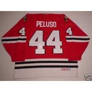  Mike Peluso Chicago Blackhawks Jersey 1992 Cup Patch 