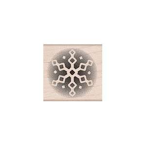  Midnight Snowflake Wood Mounted Rubber Stamp (D4812): Arts 