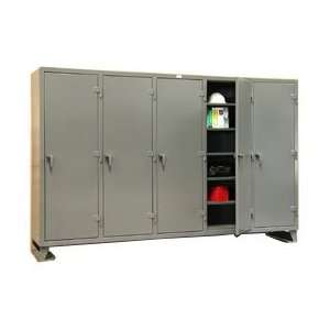   Hold® Multi Shift Personal Locker Single Tier 122x24x78 5 Door Gray