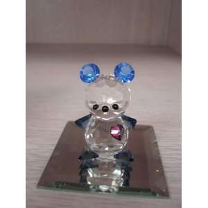   AUSTRIAN CRYSTAL BEAR WITH BLUE EARS NEW IN THE BOX!: Everything Else