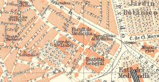 Spain: MADRID GENERAL. Antique City Map Plan.1906  