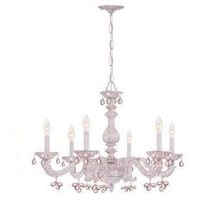 Crystorama 5226 AW ROSA Sutton   Six Light Chandelier, Antique White 