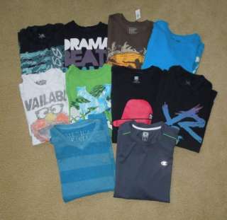 Lot of 10 Mens T Shirts All Size Large Old Navy, American Eagle 