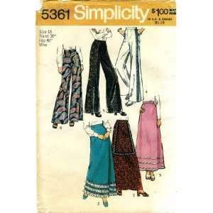  Simplicity 5361 Sewing Pattern Misses Pants & Skirt Size 