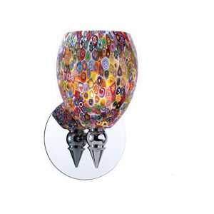  Alico PW3500 55 1 Light Wall Sconce With Millefiori Glass 