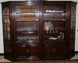 GRAND 82h x 110w Statton Oldtowne Solid Cherry 4 pc Bookcase 