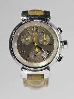 Louis Vuitton 34mm Sable Medium Tambour Chronograph Quartz Watch 