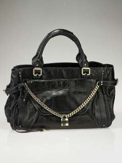 Chloe Black Leather East/West Capsule Paddington Large Tote Bag  