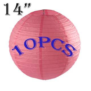 10 PCS Chinese 14 Pink Paper Lantern Wedding Party Decoration  