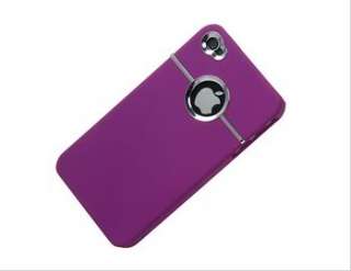 New Purple Shiny Plastic Protective Case skin cover for iPhone 4S 