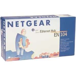  Netgear EN104 Ethernet 4 Port Hub with BNC and Uplink 