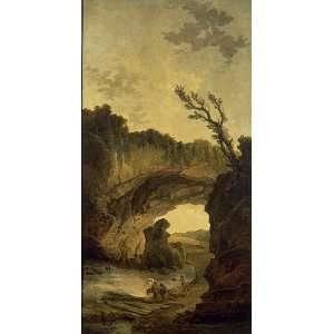    Hubert Robert   32 x 64 inches   Landscape with an Arch in a Rock