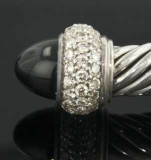David Yurman Black Onyx/Diamond 5mm Cable Classics Bracelet  