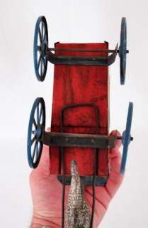 Estate Vintage Original Converse Tin Litho Milk Horse Drawn Wagon Pull 