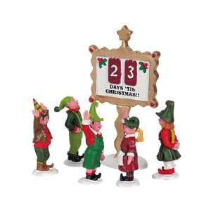   Elf In Christmas Countdown 6 Piece Figurines #62230: Home & Kitchen