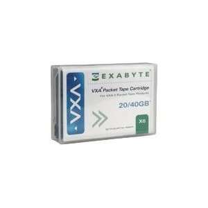   EXABYTE Tape Cartridge, VXA, 8mm, 62m, 20/40GB, X6 Drive Electronics