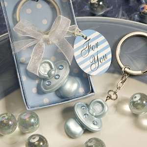  Baby Blue Pacifier Keychain Favor 6483: Baby