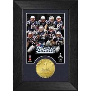  New England Patriots AFC Super Bowl XLVI Bronze Coin Mini 