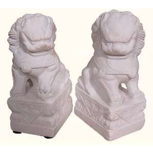SALE SALE Pair of Marble 7 1/2 inch tall Mini Foo Dogs for indoors or 