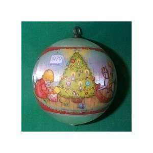 Joan Walsh Anglun white satin ball 1979 hallmark ornament