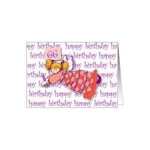  66 Years Old Cupcake Angel Birthday Card: Toys & Games