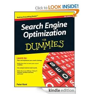 Search Engine Optimization For Dummies Peter Kent  Kindle 