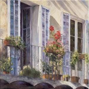  Balcon a Grasse (Provence) by Christian Sommer. Size 38.5 