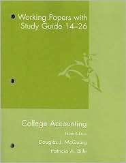 College Accounting Working Papers with Study Guide 14 26 9th Edition 