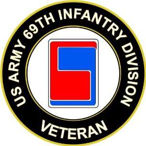  US Army Veteran 69th Infantry Division Sticker Decal 5.5 