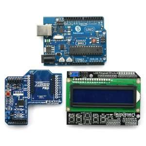Arduino UNO, ATmega328p + SainSmart LCD Keypad Shield + SainSmart XBee 