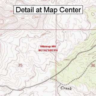 USGS Topographic Quadrangle Map   Wikieup NW, Arizona (Folded 