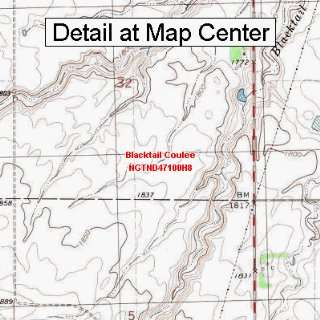 USGS Topographic Quadrangle Map   Blacktail Coulee, North Dakota 