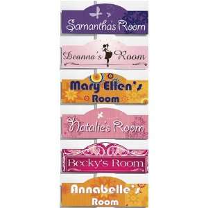  Personalized Stylish Girl Room Signs   6 Designs: Baby