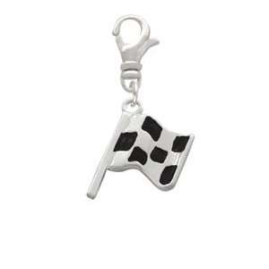  Checkered Race Flag Clip On Charm: Arts, Crafts & Sewing
