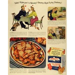 1943 Ad Birds Eye Frosted Foods Valentines Day WWII Navy Sailor Lovers 