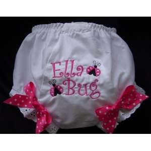  Hot Pink Lady Bug Diaper Cover: Baby