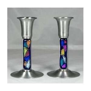  Mosaic Cobalt Candle Holders