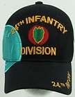 NEW BLACK U.S ARMY 24TH INFANTRY DIVISION BASEBALL CAP