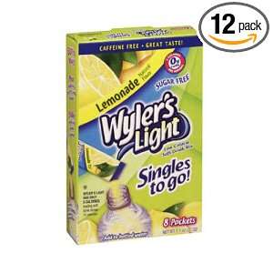 Wylers Light Singles To Go Tea with Lemonade, 8 Count (Pack of 12 