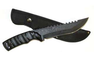   Tactical Fixed Blade Knife Matte 10.3 Molded Plastic Sheath 17B
