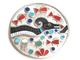 Ruddell Laconsello Zuni Serpent Pin/Pend Amazing Art  