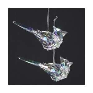 New   Club Pack of 12 Icy Crystal Clear and Iridescent Cardinals 